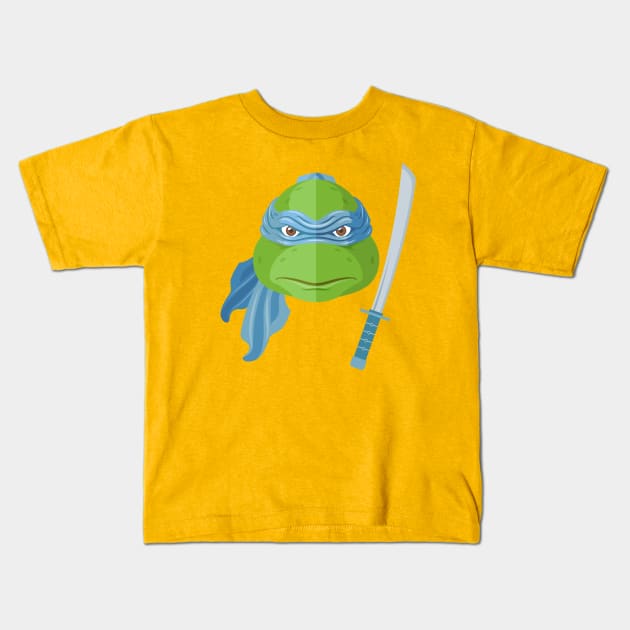 Leonardo Kids T-Shirt by AJIllustrates